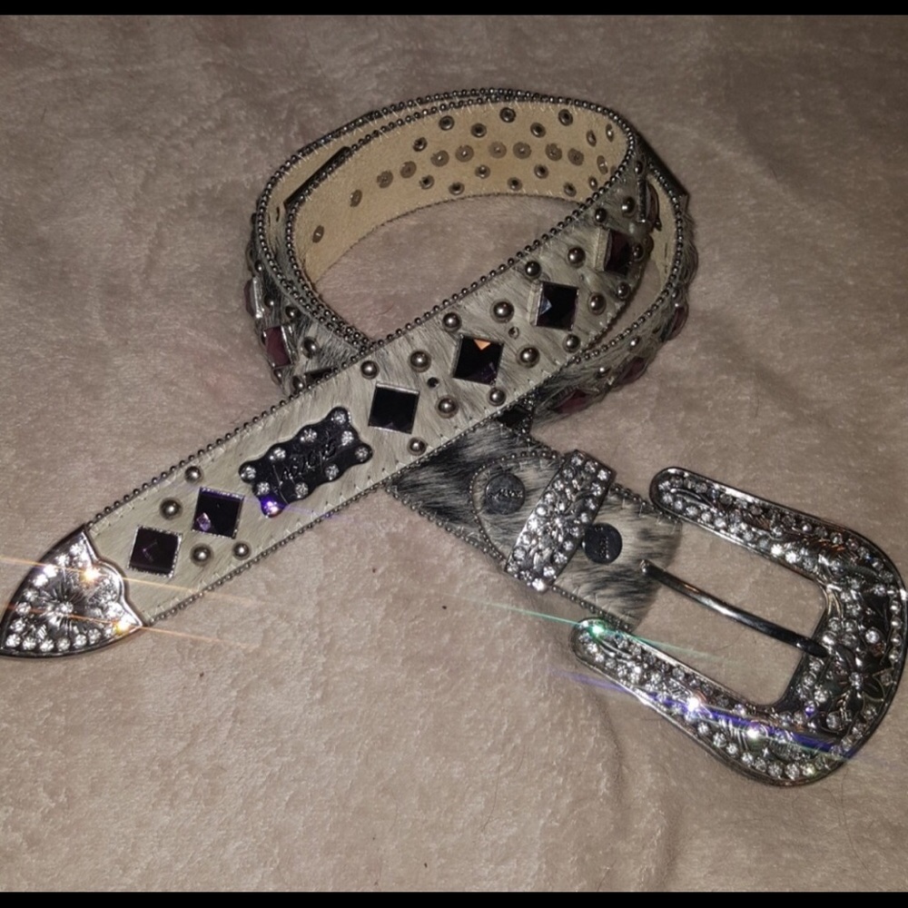 B.H.W. Western Rhinestone Belt - Picture 2 of 4